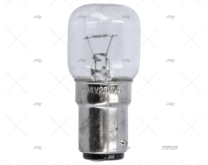 LAMP BA15D 24V 25W 45x68 CLEAR GLASS