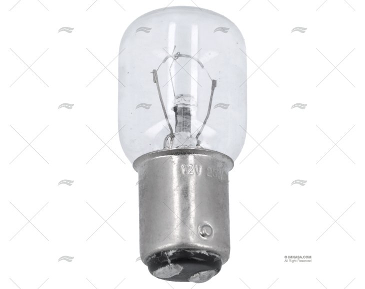 LAMP BA15D 12V 25W 45x68 CLEAR GLASS
