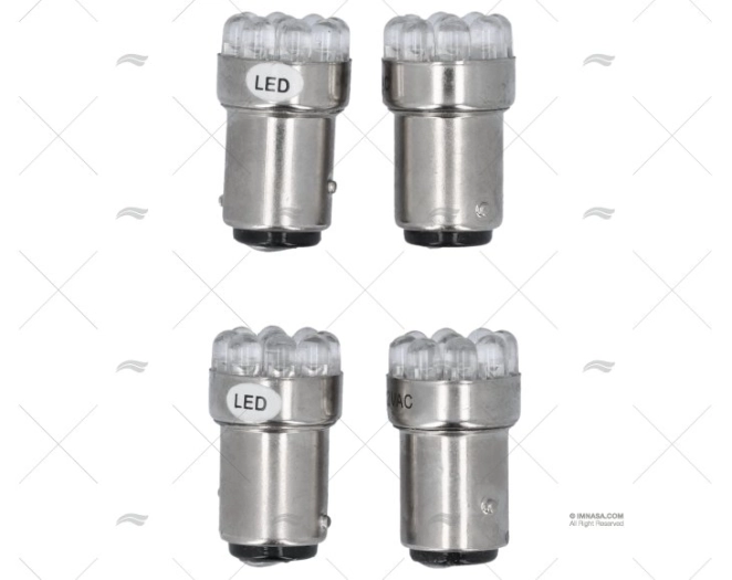 LÂMPADA BAY15D+- 12V 0.7W LED (4UN.)