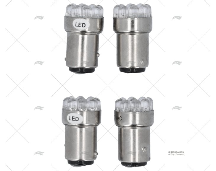 BOMBILLA BAY15D+- 12V 0.7W LED (4U.)