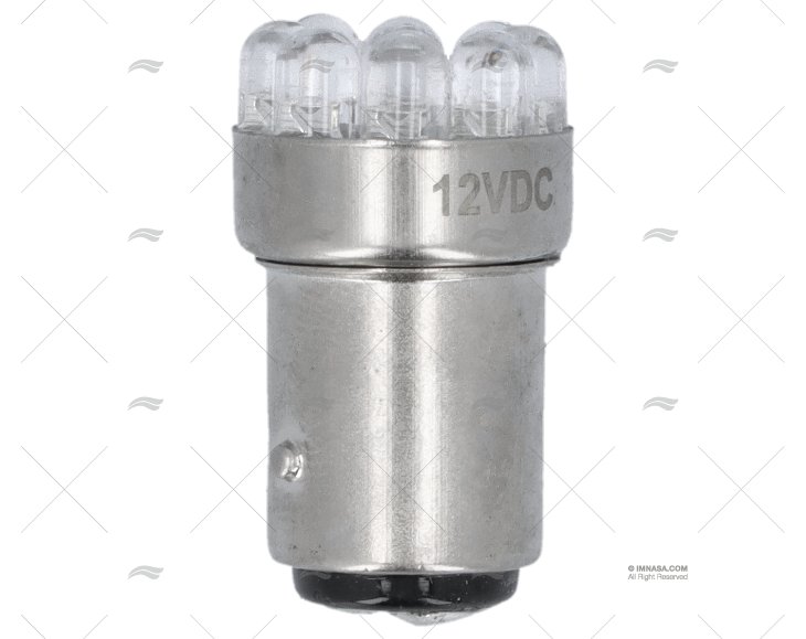 BOMBILLA BAY15D+- 12V 0.7W LED AZUL