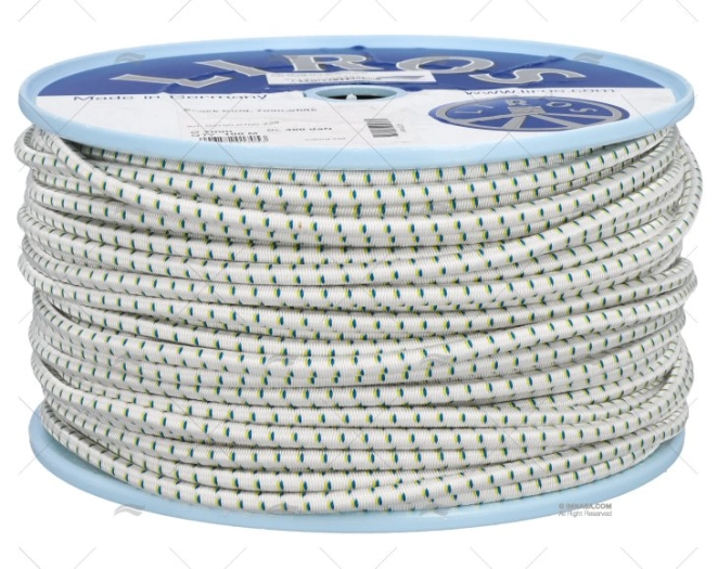 SHOCK CORD ROPE 07mm WHITE 100m LIROS