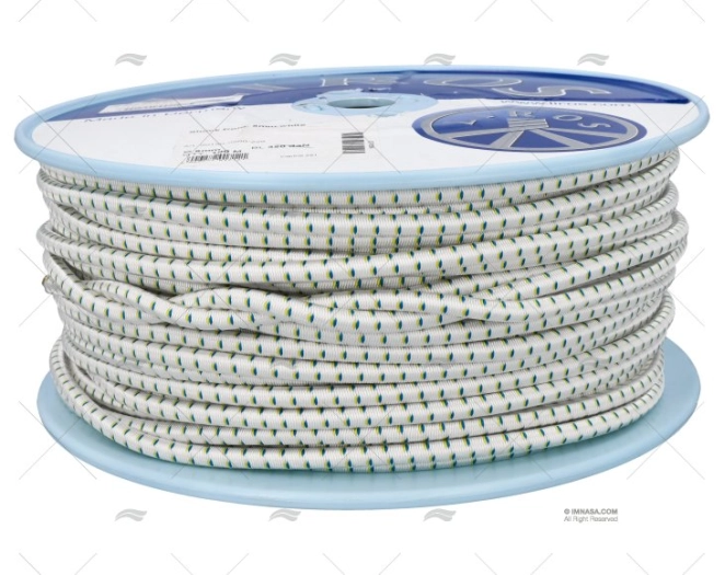 CABO SHOCK CORD 08mm BLANCO   100m LIROS