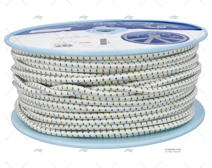 CABO SHOCK CORD 08mm BLANCO   100m LIROS