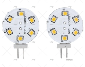 LAMPADINA G4 12/24V  0,3WX6 LED 2PZ.