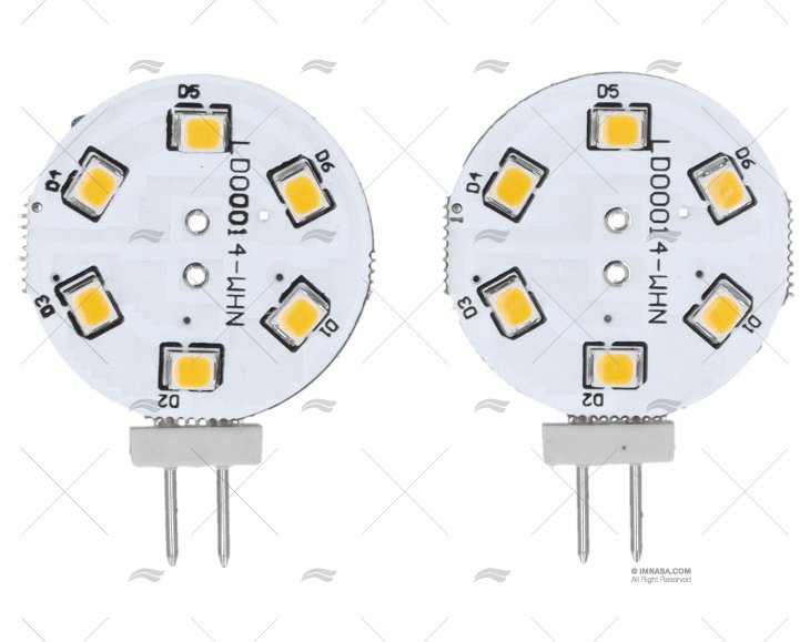 LAMPADINA G4 12/24V  0,3WX6 LED 2PZ.