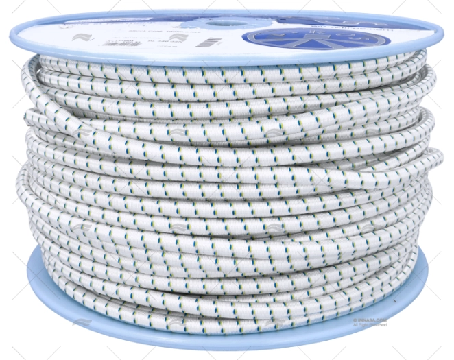 CORDAGE SHOCK CORD 10mm BLANC 100m LIROS