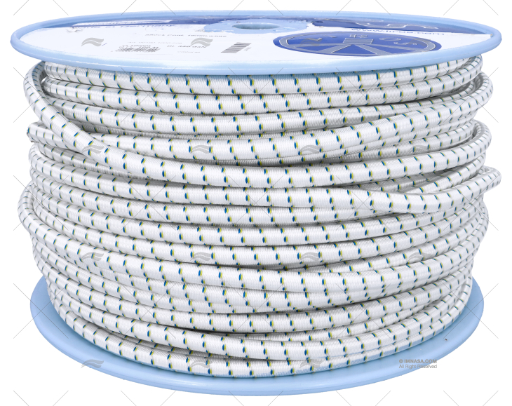SHOCK CORD ROPE 10mm WHITE 100m LIROS