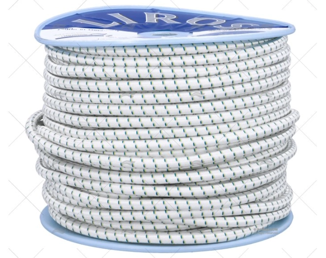 CABO SHOCK CORD 12mm BRANCO 100m LIROS