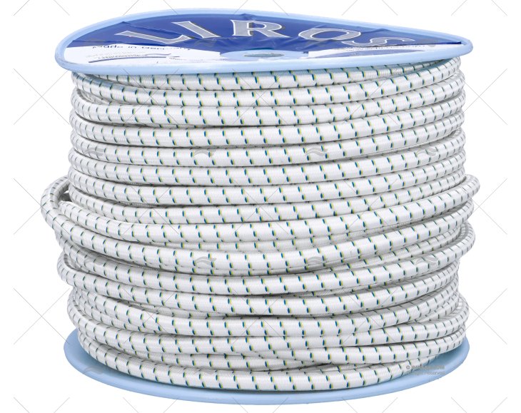 CABO SHOCK CORD 12mm BRANCO 100m LIROS