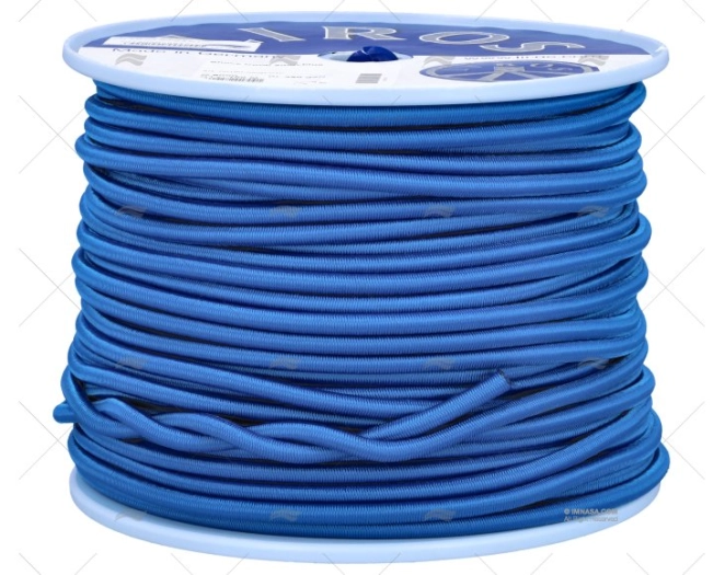 CORDAGE SHOCK CORD 08mm BLEU 100m LIROS