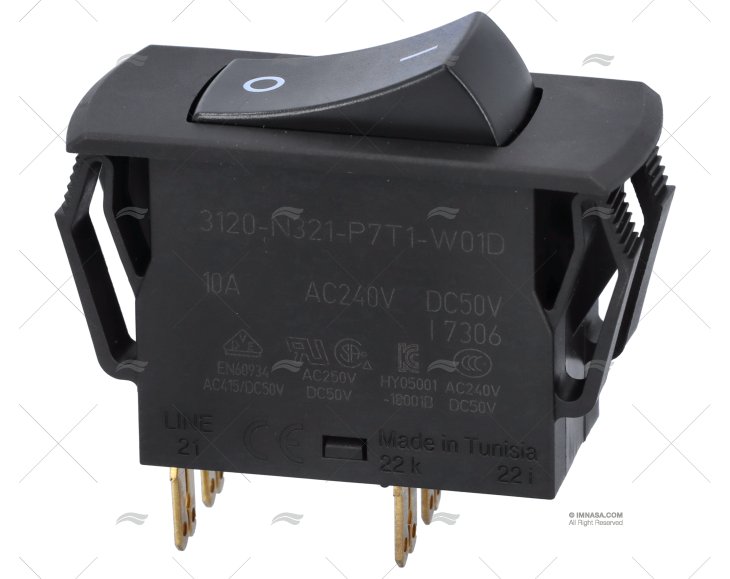 INTERRUTTORE BIPOLARE     10A 3120N E-T-A