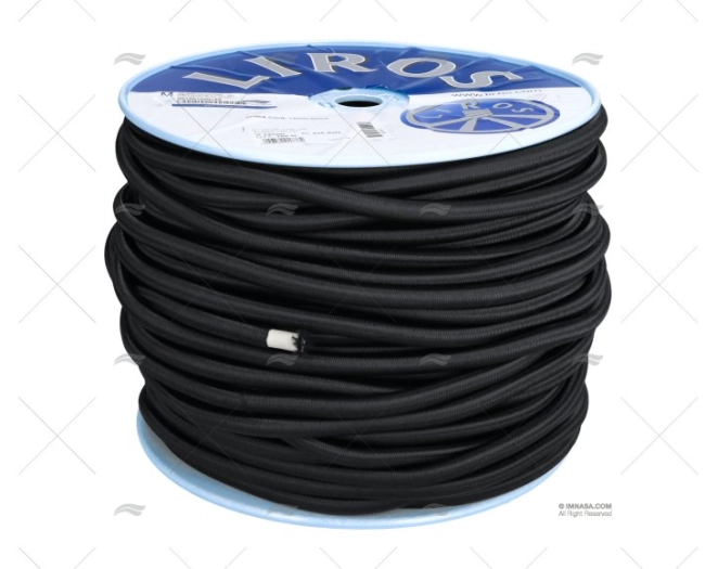 CABO SHOCK CORD 12mm NEGRO    100m LIROS