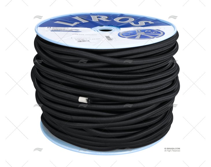 CABO SHOCK CORD 12mm NEGRO    100m LIROS