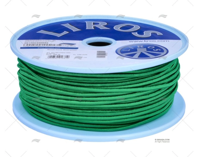CABO SHOCK CORD 04mm VERDE    100m LIROS