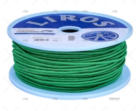 SHOCK CORD ROPE 04mm GREEN 100m LIROS