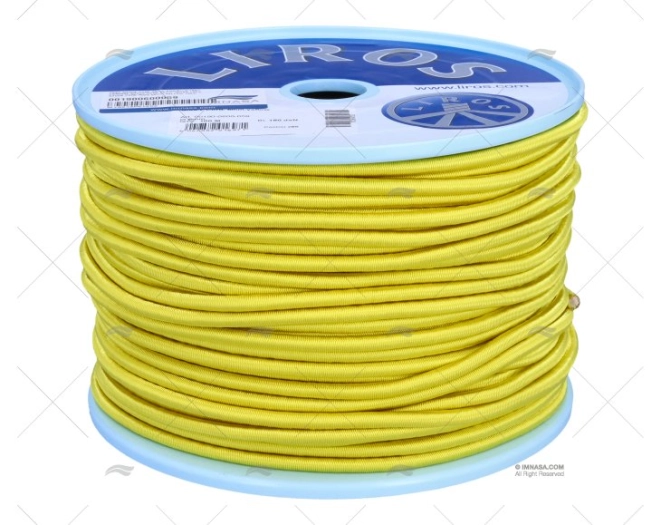 SHOCK CORD ROPE 06mm YELLOW 100m LIROS