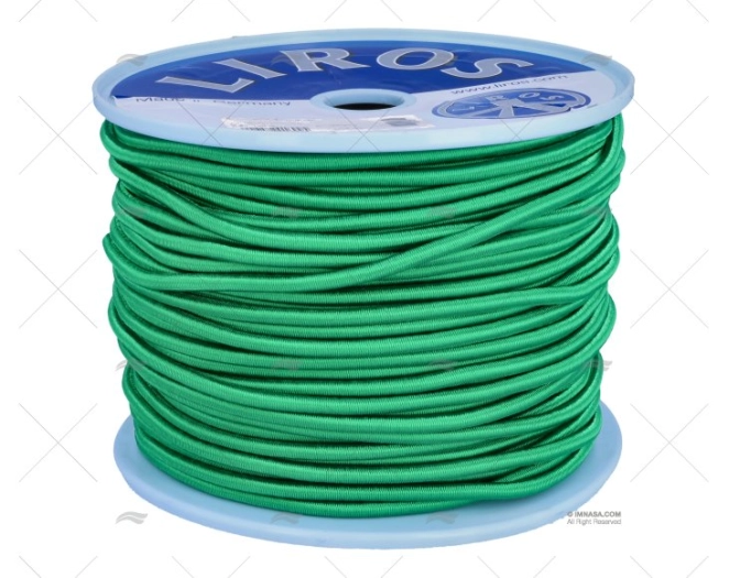 SHOCK CORD ROPE 06mm GREEN 100m LIROS