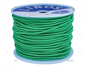 SHOCK CORD ROPE 06mm GREEN 100m LIROS
