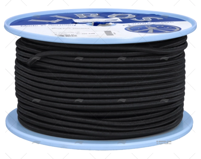 SHOCK CORD ROPE 07mm BLACK 100m LIROS