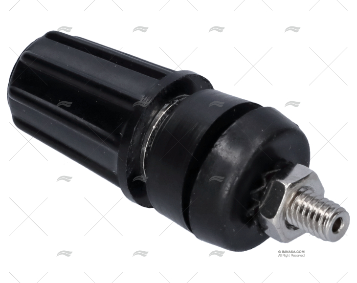 BORNE LATÃO PRETO 4mm