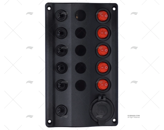 PANEL INTERRUPTOR 12V CON TOMA MECHERO