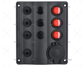 CIRCUIT BRAKER PANEL 12V LED W/LIGHTNR