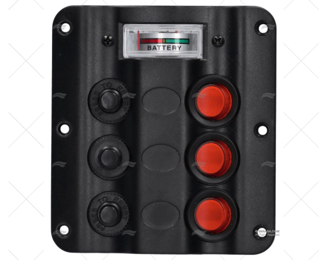 PAINEL CONTROLO 3P + VOLTÍMETRO LED 12V