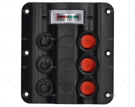 PAINEL CONTROLO 3P + VOLTÍMETRO LED 12V