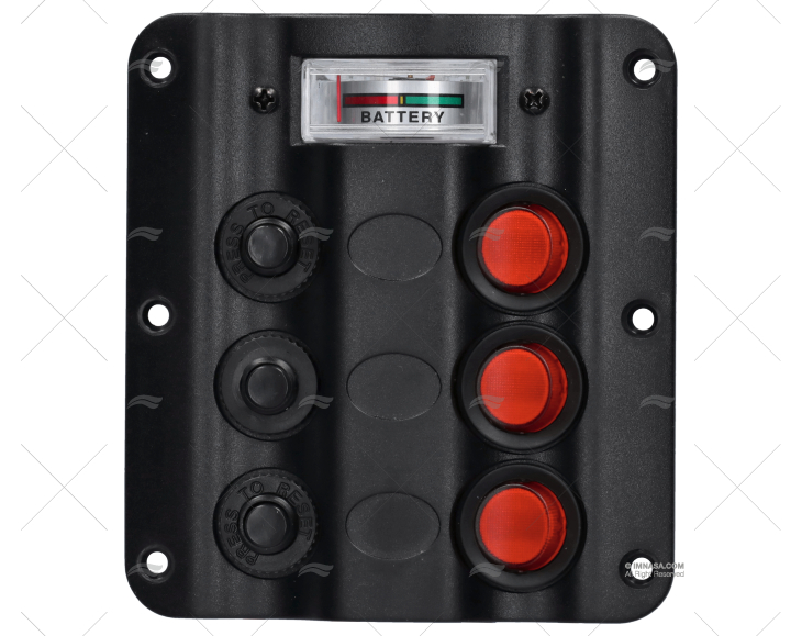 PANNELLO CONTROLLO 3P + VOLTMETRO LED 12V