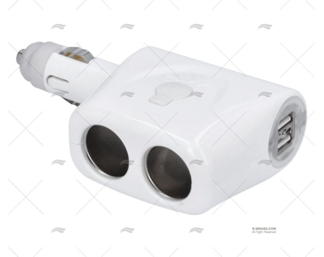 TOMADA MÚLTIPLA ISQUEIRO + USB
