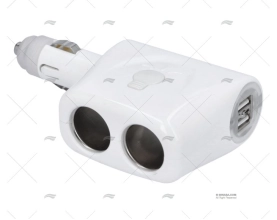 TOMADA MÚLTIPLA ISQUEIRO + USB