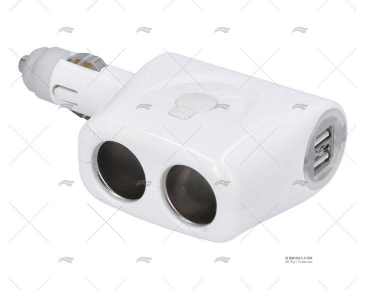 TOMADA MÚLTIPLA ISQUEIRO + USB