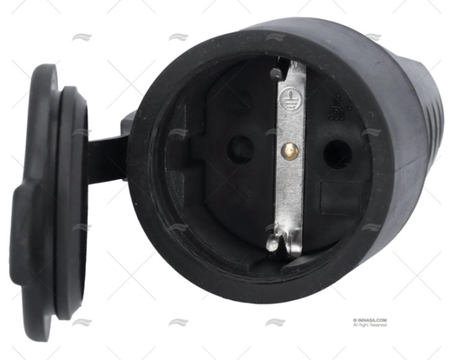 CLAVIJA ELEC. GOMA HEMBRA NEGRA 3PIN IP4