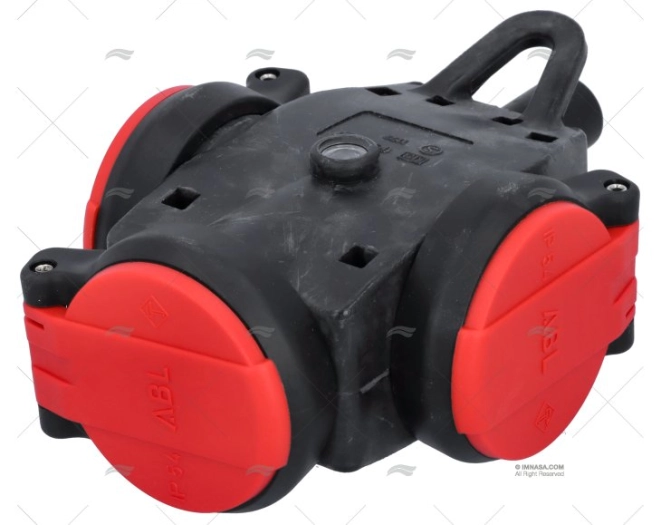 SPINA ELETTRICA GOMMA TRIPLA FEMMINA 3PIN IP