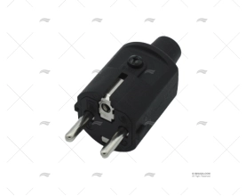 MALE PLUG  RUBBER BLACK