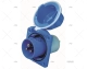 MALE POWER INLET  16A 2+T DIA.43 BLUE