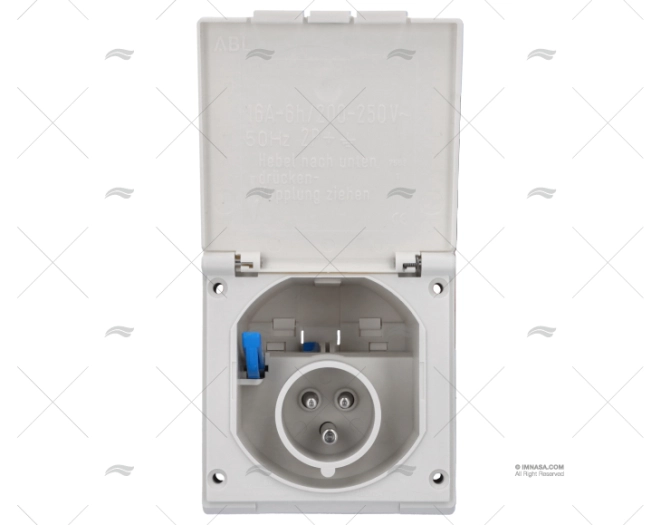 ELEC. MALE PLUG 16A DIA43 W/COVER