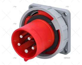 BASE ELÉCTRICA POPA  63A 4+T DIA.72 VERMELHA