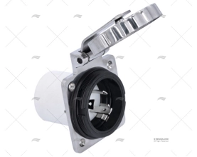 BASE ELÉCTRICA POPA MARINCO 16A INOX 2P INT