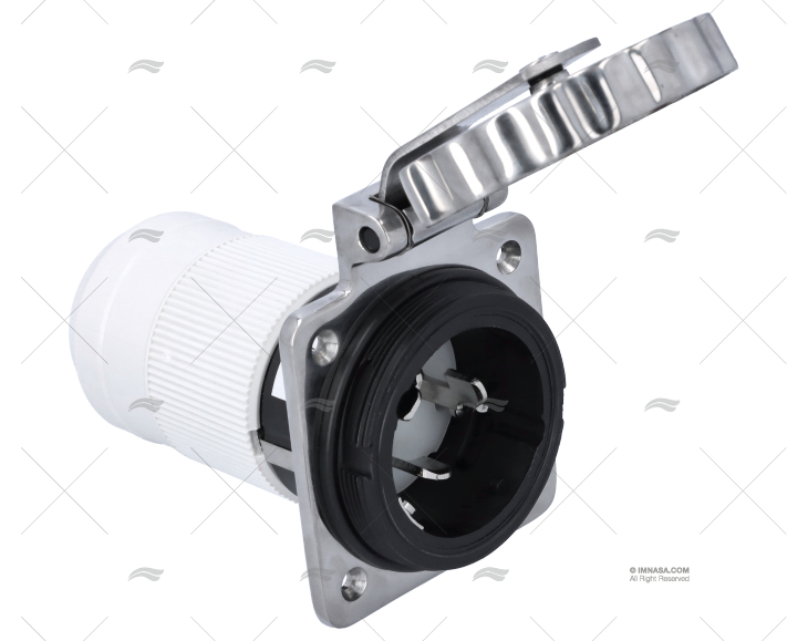 BASE ELÉCTRICA POPA 50A (125/250) INOX 3P MARINCO