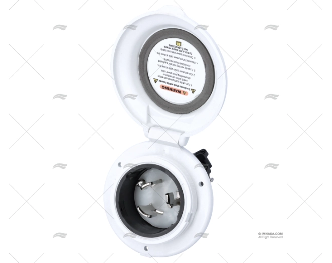 BASE MARINCO 50AMP TONDA CON CAPPUCCIO