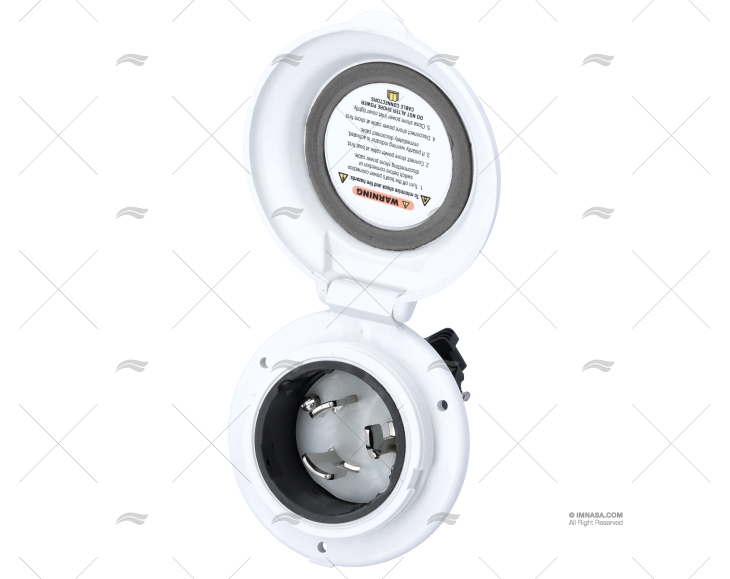 BASE MARINCO 50AMP TONDA CON CAPPUCCIO