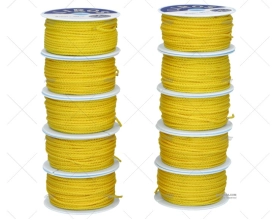 CAIXA BOBINAS POLIÉSTER AMARELO. 10x30m 2mm LIROS