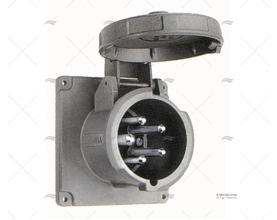 BASE ELETTRICA POPPA 100A 4+T HUBBELL PVC
