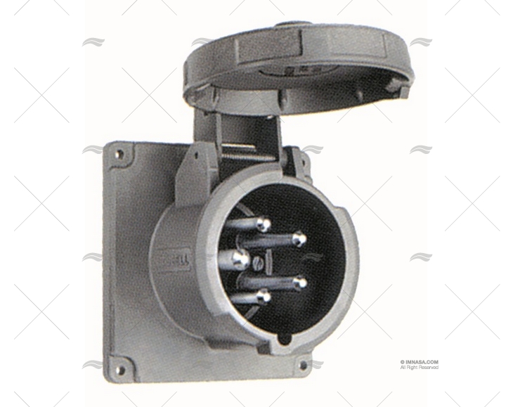 BASE ELÉCTRICA POPA 100A 4+T HUBBELL PVC