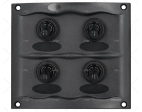 PANNELLO 4 POS 12V 20A NERO 107mm BEP