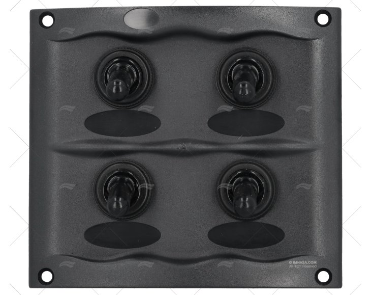 PANNELLO 4 POS 12V 20A NERO 107mm BEP