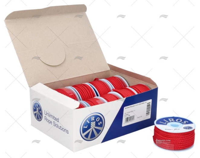 BOITE BOBINOTS POLYESTER ROUGE 10X15M 3M LIROS