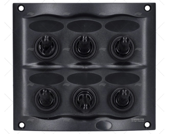 PAINEL 6 POS 12V 20A PRETO 5x107mm BEP